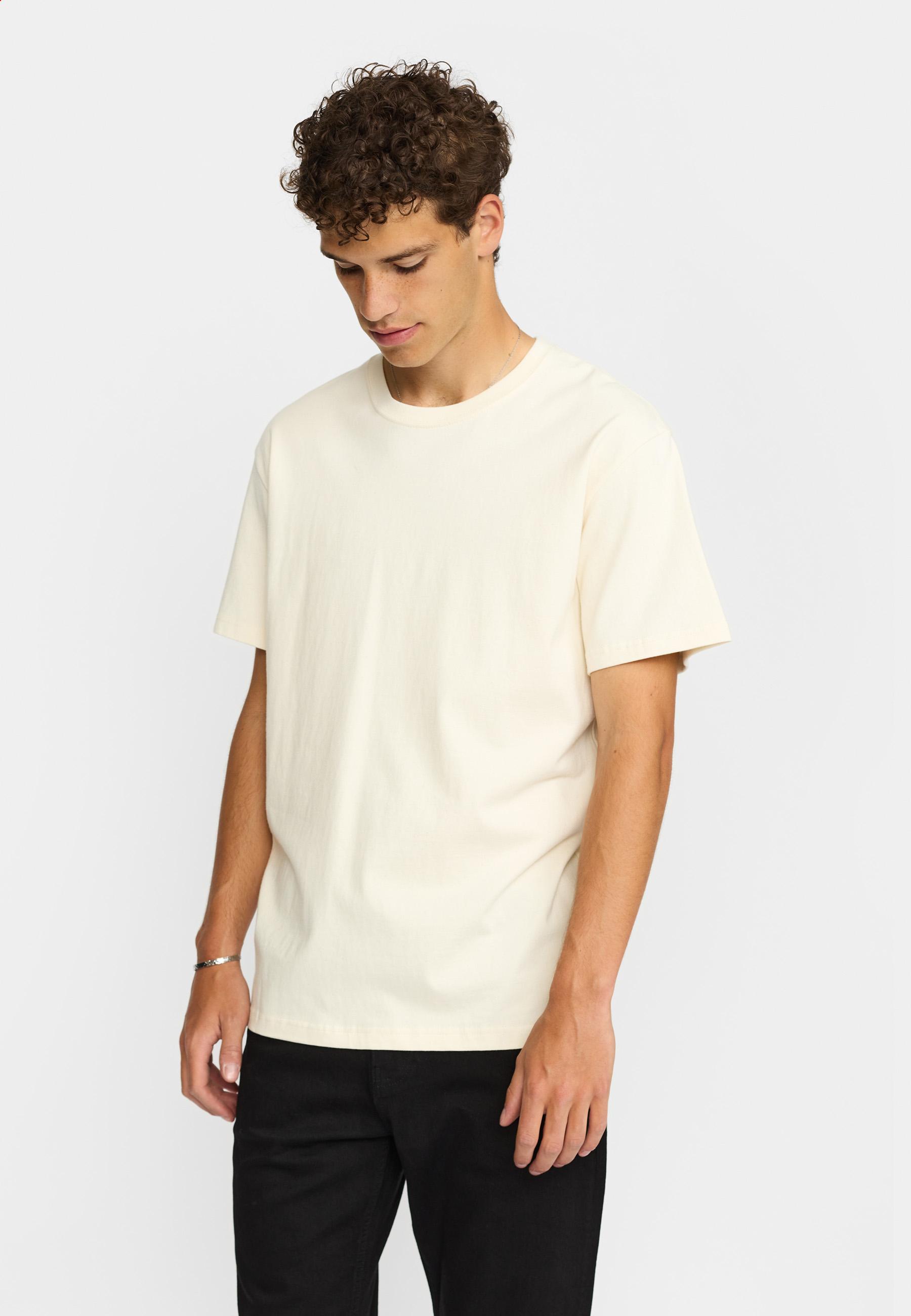 Revolution Offwhite Loose T-Shirt Herren kastanienbraun naturweiss